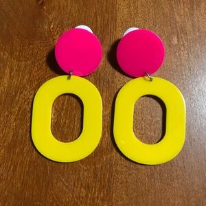 Drop Earrings Yellow/Pink for sale  Brand: unknown